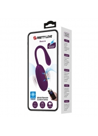Фиолетовое виброяйцо с электростимуляцией Doreen - Baile - купить с доставкой в Петрозаводске