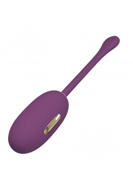 Фиолетовое виброяйцо с электростимуляцией Doreen - Baile - купить с доставкой в Петрозаводске