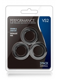 Набор из 3 черных эрекционных колец Black Small Penis Rings - Blush Novelties - в Петрозаводске купить с доставкой
