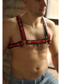 Черно-красная мужская портупея Black-Red - БДСМ Арсенал - купить с доставкой в Петрозаводске