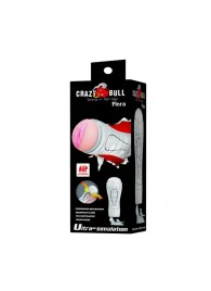 Мастурбатор-вагина Flora White с присоской и 12 режимами вибрации - Baile - в Петрозаводске купить с доставкой