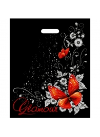 Черный пакет Glamour с вырубной ручкой (38х47 см) - Сима-Ленд - купить с доставкой в Петрозаводске