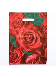 Пакет с цветочным принтом и вырубной ручкой (30х40 см) - Сима-Ленд - купить с доставкой в Петрозаводске