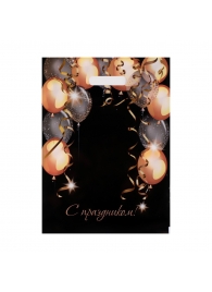 Пакет с вырубной ручкой и принтом в виде шариков (30х40 см) - Сима-Ленд - купить с доставкой в Петрозаводске