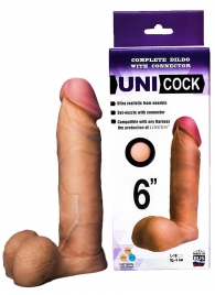 Насадка для страпона фаллической формы UNICOCK 6  - 18 см. - LOVETOY (А-Полимер) - купить с доставкой в Петрозаводске