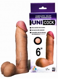Насадка для страпона фаллической формы UNICOCK 6  - 18 см. - LOVETOY (А-Полимер) - купить с доставкой в Петрозаводске