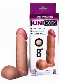 Фаллическая насадка для страпона UNICOCK 8  - 20 см. - LOVETOY (А-Полимер) - купить с доставкой в Петрозаводске