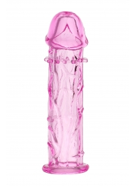 Розовая насадка фаллической формы - 12,5 см. - A-toys - в Петрозаводске купить с доставкой