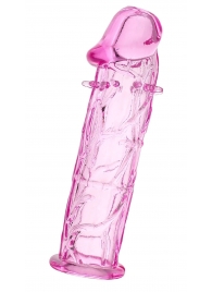 Розовая насадка фаллической формы - 12,5 см. - A-toys - в Петрозаводске купить с доставкой