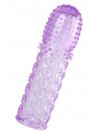 Фиолетовая рельефная насадка на пенис - 13,5 см. - A-toys - в Петрозаводске купить с доставкой