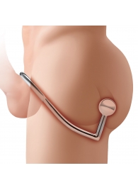 Кольцо на пенис с анальным стимулятором Stainless Steel Anal Hook   Cock Ring - BlueLine - в Петрозаводске купить с доставкой