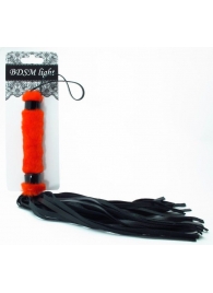 Нежная плеть с красным мехом BDSM Light - 43 см. - БДСМ Арсенал - купить с доставкой в Петрозаводске