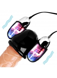 Черная стимулирующая насадка для головки полового члена Multi Speed Vibrating Penis Head Teaser - XR Brands - в Петрозаводске купить с доставкой