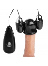Черная стимулирующая насадка для головки полового члена Multi Speed Vibrating Penis Head Teaser - XR Brands - в Петрозаводске купить с доставкой