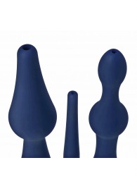 Набор из 3 универсальных насадок для анального душа Universal 3 Piece Silicone Enema Attachment Set - XR Brands - купить с доставкой в Петрозаводске