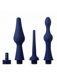 Набор из 3 универсальных насадок для анального душа Universal 3 Piece Silicone Enema Attachment Set - XR Brands - купить с доставкой в Петрозаводске