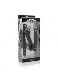 Черный кляп в форме косточки Hound Adjustable Dog Bone Gag - XR Brands - купить с доставкой в Петрозаводске