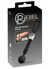 Черное эрекционное лассо с шариком-утяжелителем Heavy Rope - Orion - в Петрозаводске купить с доставкой