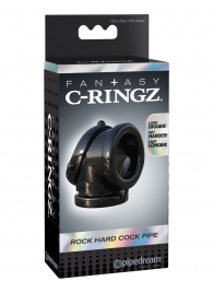 Черное эрекционное кольцо Rock Hard Cock Pipe - Pipedream - в Петрозаводске купить с доставкой