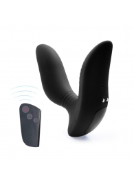 Черный вибромассажер простаты 3,5’’ Remote Control Curve P-spot Massager - 12 см. - Erokay - в Петрозаводске купить с доставкой
