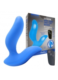 Синий вибромассажер простаты 3,5’’ Remote Control Curve P-spot Massager - 12 см. - Erokay - в Петрозаводске купить с доставкой