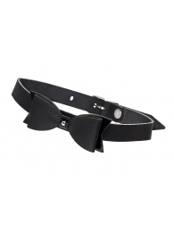 Черный кожаный чокер с бабочкой - Pecado - купить с доставкой в Петрозаводске