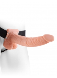 Полый страпон телесного цвета Hollow Strap-On with Balls - 24 см. - Pipedream - купить с доставкой в Петрозаводске