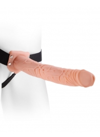 Фаллопротез телесного цвета Hollow Strap-On - 29 см. - Pipedream - купить с доставкой в Петрозаводске