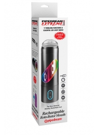 Перезаряжаемый мастурбатор-ротик Extreme Toyz Rechargeable Roto-Bator Mouth - Pipedream - в Петрозаводске купить с доставкой