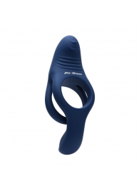 Синее эрекционное виброкольцо с двойным подхватом мошонки Ring Around The Rosy - Zero Tolerance - в Петрозаводске купить с доставкой