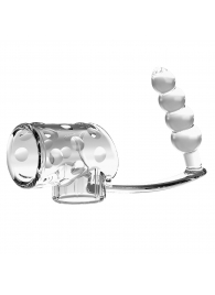 Прозрачная насадка на пенис и мошонку с анальным стимулятором Rilley - Baile - в Петрозаводске купить с доставкой