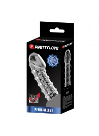 Прозрачная открытая насадка на пенис с бугорками - 19,8 см. - Baile - в Петрозаводске купить с доставкой