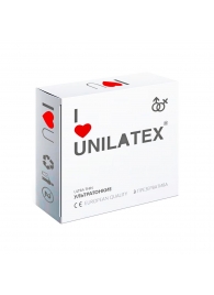 Ультратонкие презервативы Unilatex Ultra Thin - 3 шт. - Unilatex - купить с доставкой в Петрозаводске