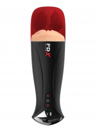 Телесный мастурбатор-вагина в черной колбе с вибрацией Fuck-O-Matic Pro XL - Pipedream - в Петрозаводске купить с доставкой