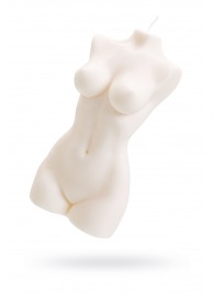 Белая интерьерная свеча в форме женского торса - 850 гр. - Pecado - купить с доставкой в Петрозаводске