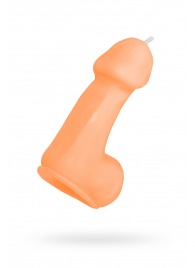 Оранжевая свеча в форме пениса - 47 гр. - Pecado - купить с доставкой в Петрозаводске