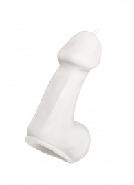 Белая свеча в форме пениса - 47 гр. - Pecado - купить с доставкой в Петрозаводске