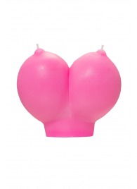 Розовая свеча «Сиськи» - 150 гр. - Pecado - купить с доставкой в Петрозаводске