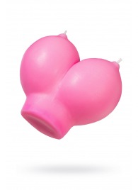 Розовая свеча «Сиськи» - 150 гр. - Pecado - купить с доставкой в Петрозаводске