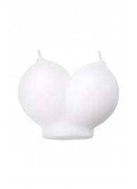 Белая сувенирная свеча «Сиськи» - Pecado - купить с доставкой в Петрозаводске