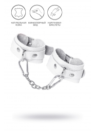 Белые узкие наручники-браслеты со скруглёнными углами - Pecado - купить с доставкой в Петрозаводске