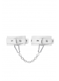 Белые мини-оковы со скруглёнными углами - Pecado - купить с доставкой в Петрозаводске