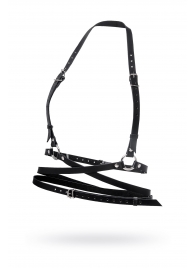 Черная кожаная портупея «Осанка» - Pecado - купить с доставкой в Петрозаводске