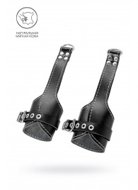 Черные подвесы с белой строчкой - Pecado - купить с доставкой в Петрозаводске