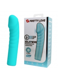 Аквамариновый вибромассажёр Rylan - 16 см. - Baile