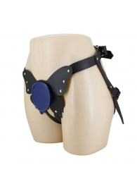 Синие трусики харнесс с платформой Caludio II - Baile - купить с доставкой в Петрозаводске