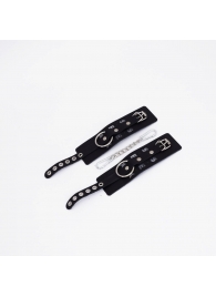 Черные кожаные наручники Sex - Crazy Handmade - купить с доставкой в Петрозаводске