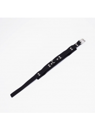 Черный ошейник из высококачественной натуральной кожи - Crazy Handmade - купить с доставкой в Петрозаводске