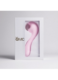 Розовый вибромассажёр с деликатными токами - Youvic - купить с доставкой в Петрозаводске