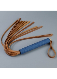 Плеть с джинсовой ручкой «Дикий Запад» - 60 см. - Sitabella - купить с доставкой в Петрозаводске